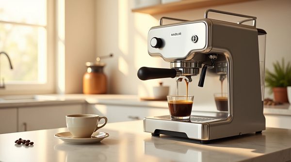 Délices matinaux et technologie : la nouvelle machine à café, un bijou d'élégance pour votre cuisine